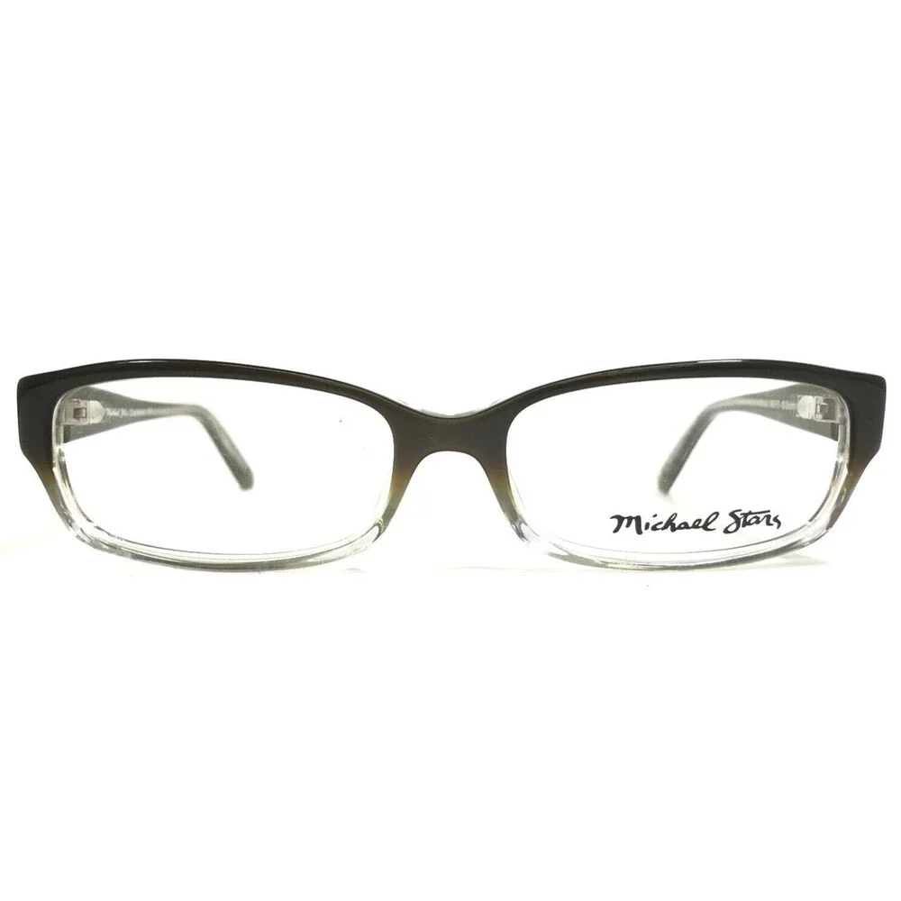 Michael Stars Eyeglasses Frames Chameleon Clove Green Clear Rectangle 53-15-135